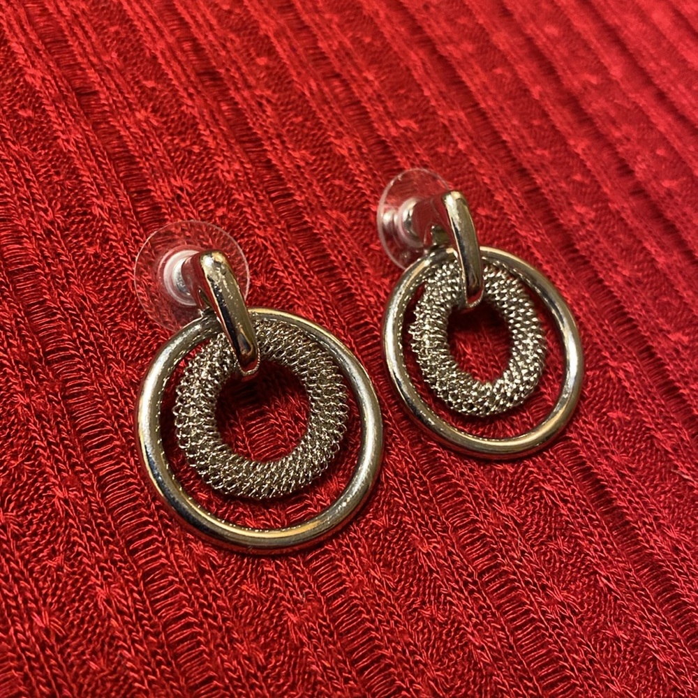 Buckle Silver Earrings